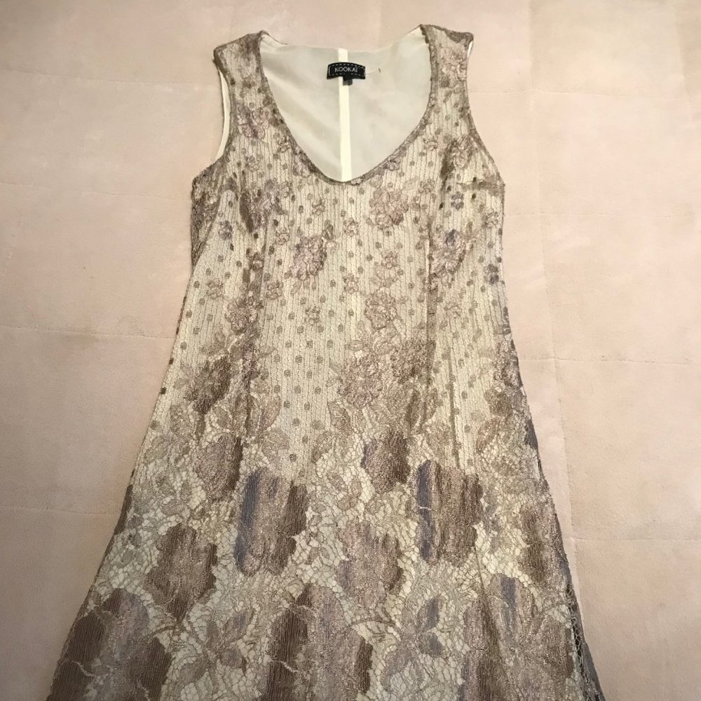 Beautiful, fancy KOOKAI DRESS SIZE 1 (0-2) or 4 zipper on side. fancy